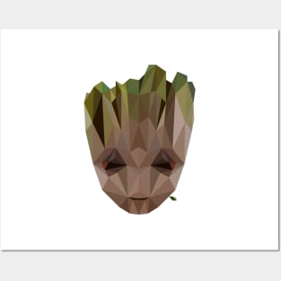 Baby Groot Poly Posters and Art